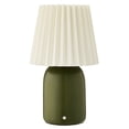 thumbnail image 2 of Mainstays 11 in Green Rechargeable LED Portable Table Lamp with Dimmable Touch Sensor and White Linen Shade, 2 of 6