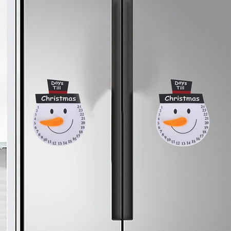 

Christmas Decorations 2PC Magnetic Plastic Stickers Refrigerator Double-Sided Snowman Christmas Wall Sticker