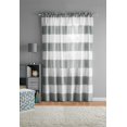 thumbnail image 7 of Your Zone Cabana Stripe Room Darkening Curtain Panel Pair, Set of 2, Silver, 30"W x 84"L, 7 of 7