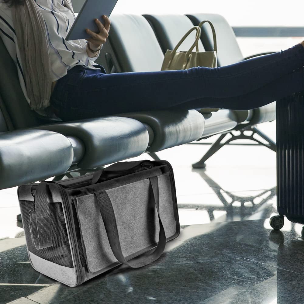 Cat Carriers for Large Cats 20 lbs+ Soft Pet Carrier for Small Dog/Durable 2 Kitty Travel Bag/Medium Big Cats Puppy 15 Pounds/Softside Cat Carrier Large