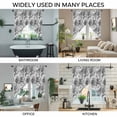 thumbnail image 3 of Spring Floral Swag Curtains for Kitchen/Bedroom/Living Room, Retro Country Flowers Leaves Botanical Gray Scalloped Curtains 63 Inch Long, Window Swag Topper Curtains Valances 2 Panels Set 36"x63", 3 of 8