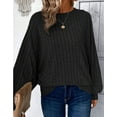 thumbnail image 4 of Women Lightweight Sweaters Ribbed Solid Color Design 5XL Plus Size Sweaters for Womens Long Sleeves Oversized Pullover Tops Relaxed Fit Cogild, 4 of 6