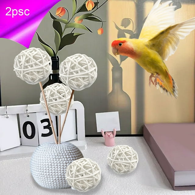 Oefntac Savings Pet Toy 5CM Sepaktakraw Rattan Woven Vase Decorative Pendant Pet Toy