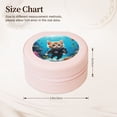 thumbnail image 2 of Fuzoiu Underwater Diving Cat Print Portable Jewelry Box,Round Mini Leather Travel Jewelry Case,Small Travel Jewelry Organizer,Jewelry Holder for Ring Necklace Earring for Women Girls-Pink, 2 of 7