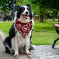 thumbnail image 4 of Sulaicai Valentine's Day Dog Bandana Triangle Pet Scarf Red Pink Heart Love Pattern Valentine Adjustable Bandanas for Small Medium Large Dogs, 4 of 8