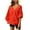 Orange, variant on ShomPort Womens Oversized V-Neck Sweatshirt Trendy Casual Long Sleeve Solid Color Pullover Top