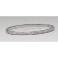 thumbnail image 3 of 14k White Gold Round Cut Pavee Diamond Bangle (1.5 Ct,H Color,VS Clarity), 3 of 5