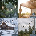 thumbnail image 3 of Nordic Hygge LED Outdoor String Lights 100FT Patio Lights with 52 Shatterproof ST38 Vintage Edison Bulbs, 3 of 8
