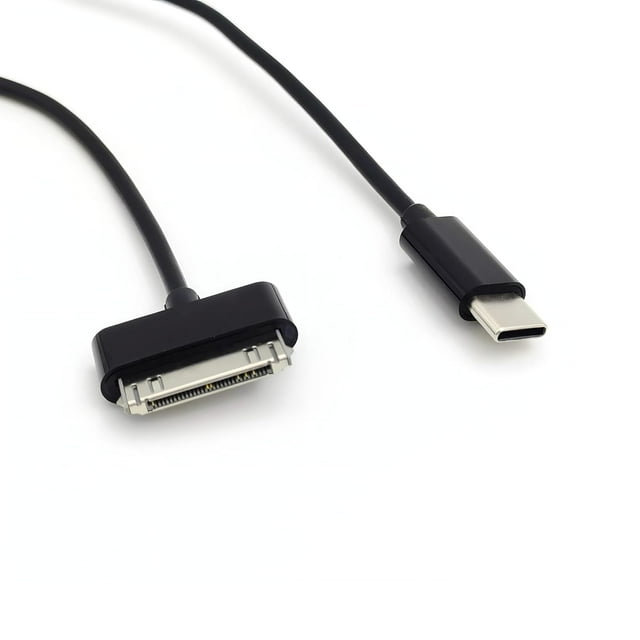 USB Cable de Datos C a 30 Pines, Adaptador de Sincronización Tipo C a 30 Pines y Cable Cargador de 3 Pies/1 M Negro