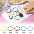 thumbnail image 3 of Uxcell 40pcs Binder Rings 1 Inch Loose Leaf Binder Ring Metal Book Rings Colorful Loose Leaf Rings, 3 of 6