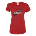 thumbnail image 2 of Plaid Paisley Retro Vintage Wild Horse Animal Lover Womens Graphic T-Shirt, Red, Large, 2 of 4