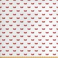 thumbnail image 1 of Ethnic Fabric by the Yard, European Carnival Venice Italian Festival Tradition Victorian Renaissance, Upholstery Fabric for Dining Chairs Home Decor Accents, Vermilion White by Ambesonne, 1 of 4