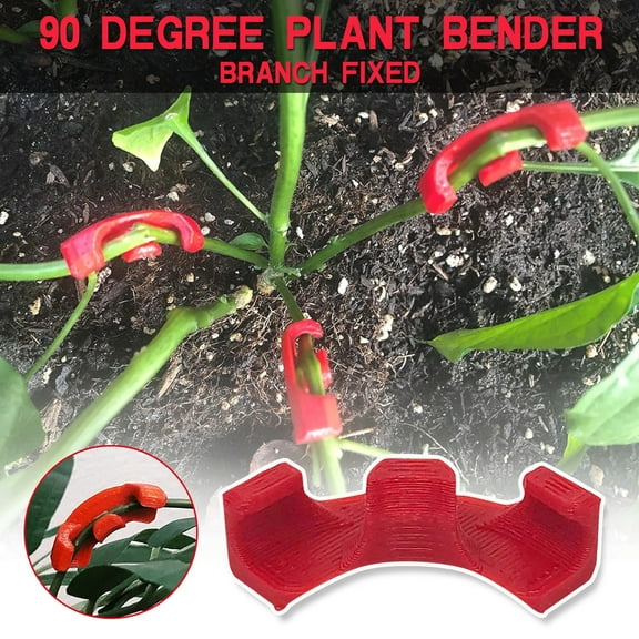 90 Degree Plant Bender Clips Plant Growth Trainer Clips Plant Branches Bender for Plant Low Stress Training Control of Plants (Red, 10 Pieces)