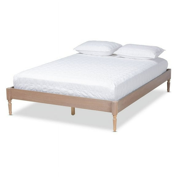 Allora Mid-Century Wood Platform King Bed in Oak