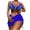Blue, variant on Triangle Bikini Sets for Women 3 Piece Swimsuit Halter Neck Thong Bottoms Bathing Suit with Skirts,Purple,S