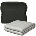 thumbnail image 3 of Gymax Weighted Blanket 15 lbs Queen /King Size Cotton Blanket Glass Beads Light Gray, 3 of 7