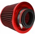 thumbnail image 4 of Filtro de aire para automóvil, kit de filtro de aire con cabeza de hongo de aire de alto flujo de hierro universal de 76 mm (rojo) -, 4 of 5