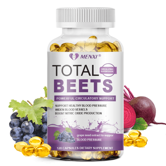 MENXI Beet Root Capsules | 1050 mg (per serving) Supports Healthy Circulation & Cardiovascular Function| 120 Pills for Men and Women