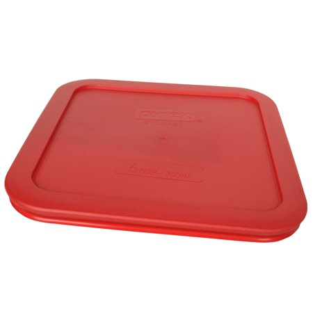 Pyrex Replacement Lid 8704-PC Dark Red Plastic Cover 2-Pack for Pyrex ...