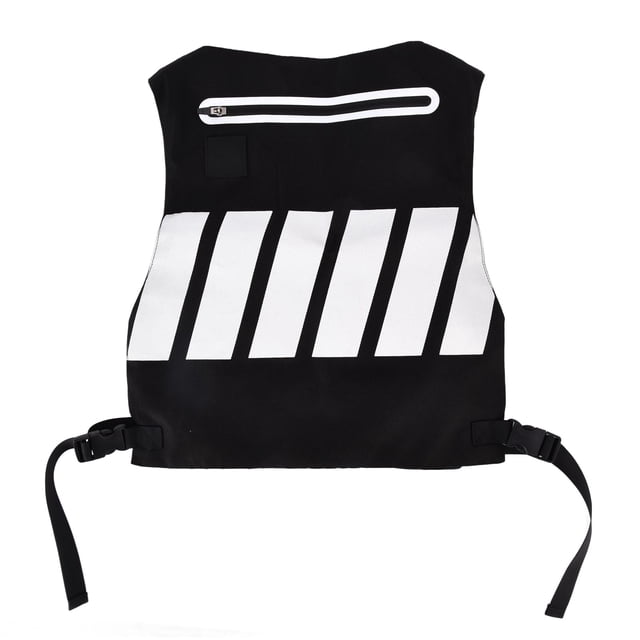 Gilet Haute Visibilité, Gilet Réfléchissant de Randonnée Respirant, Confortable, Polyester Imperméable Visible pour le Cyclisme Noir, Blanc
