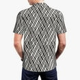 thumbnail image 6 of Wukai Black White Stripes Men’s Polo Shirts,Quick-Dry Athletic Shirt,Classic Fit Shirts-X-Large, 6 of 8