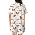 thumbnail image 3 of Lsque Rabbit And Squirrel Women's Short-Sleeved Pajama Set - 2 Piece Soft and Lightweight Sleepwear Set-Large, 3 of 9