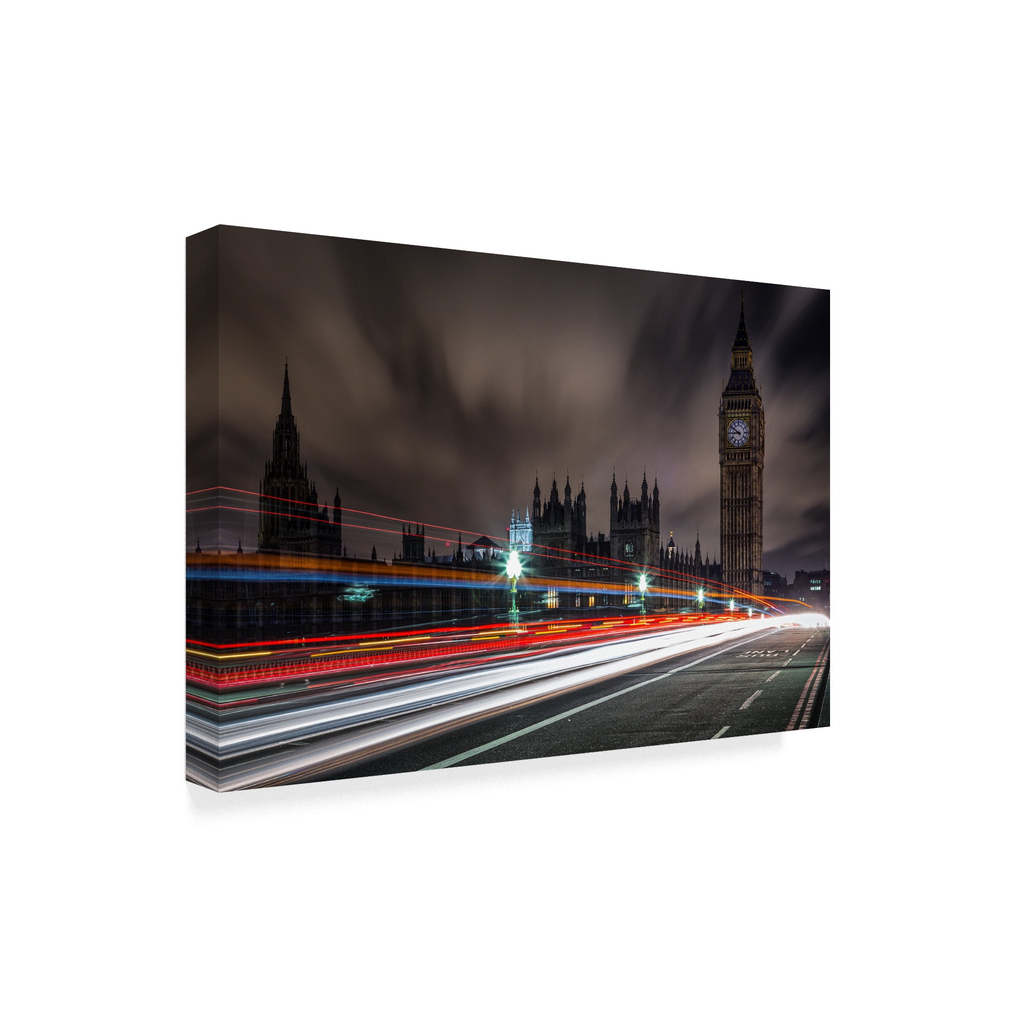 Trademark Fine Art 'Lights In London' Canvas Art by Giuseppe Torre