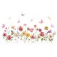 thumbnail image 3 of Calcomanía Adhesiva Kasubeso Jardín Acuarela Flores Mariposas, 3 of 5