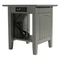thumbnail image 3 of Leo & Lacey Traditional Solid Wood End Table with Charger in Gray, 3 of 5