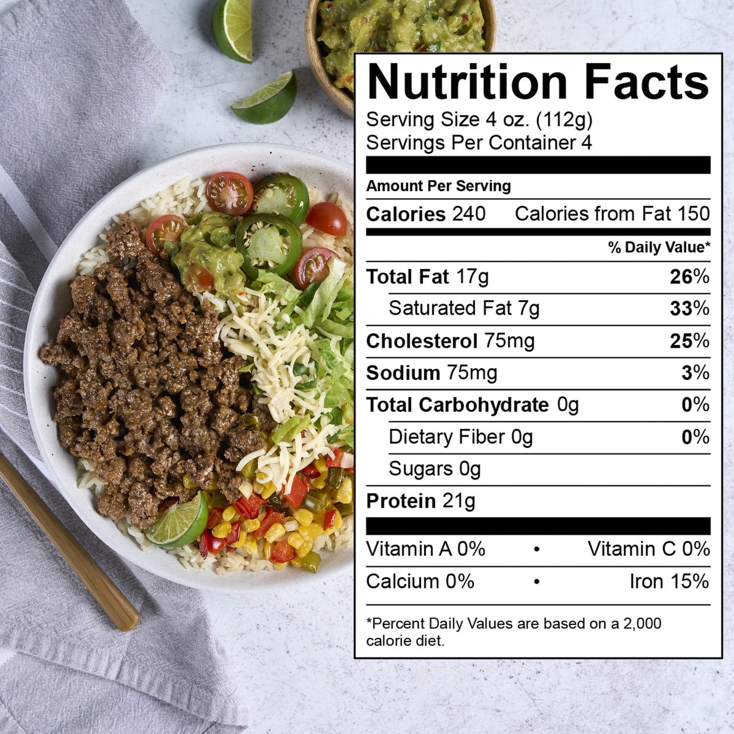 85% Lean / 15% Fat Ground Beef, 1 lb Roll, Fresh, All Natural*