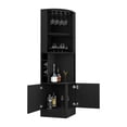thumbnail image 4 of Kava Being Corner Bar Cabinet, Glass Rack, Double Door Cabinet, Eight Built-in Wine Rack, 4 of 7