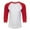 H.white/vtg Red, variant on Next Level Unisex Triblend Three-Quarter Sleeve Raglan