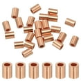 thumbnail image 1 of Uxcell Wire Rope Stop Sleeve, Copper Crimping Loops Sleeve Round Crimp Ferrules for Wire Rope and Cable Ferrule 1/16"(1mm), 1 of 7