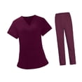 thumbnail image 1 of Conjunto de uniforme de enfermera para mujer, ropa de trabajo de enfermería roja, disfraz de enfermera lavado a máquina para SPA, cosmetología, tela , Talla M Yinane Uniformes de Trabajo, 1 of 8