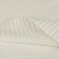 thumbnail image 4 of Unique Bargains Pure Cotton Soft Cable Knit Throw Blanket Beige 70" x 78", 4 of 7
