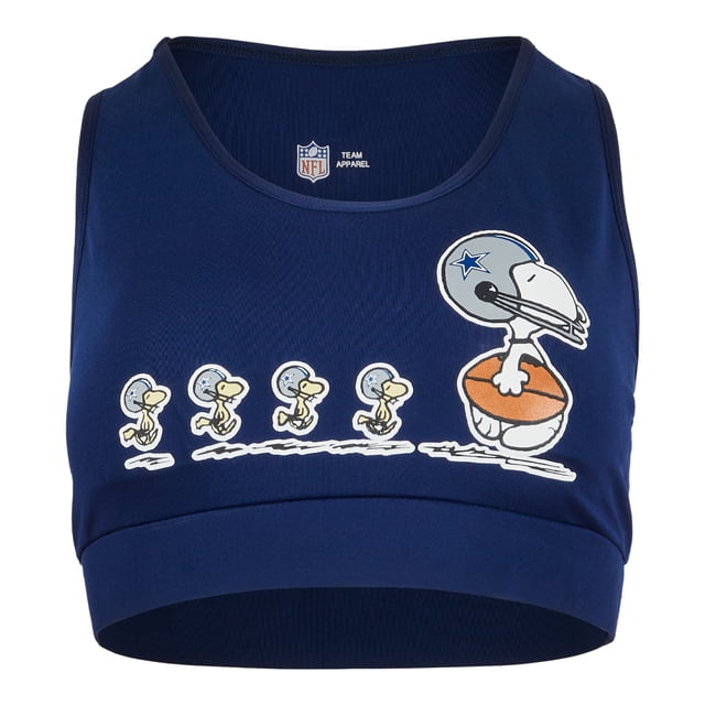 Top Deportivo NFL-PEANUTS Dallas Cowboys Azul Marino Mujer Talla Chica