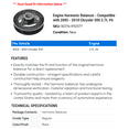 thumbnail image 2 of Engine Harmonic Balancer - Compatible with 2005 - 2010 Chrysler 300 2.7L V6 2006 2007 2008 2009, 2 of 2