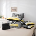 thumbnail image 4 of Erosebridal Glitter Showerhead Bedding Sets Twin Size,Dreamy Princess Comforter Sets with Sheets,Yellow Grey Bed in a Bag Twin size,Lightweight Bling Bedroom Decoration,Reversible,7-Piece, 4 of 6