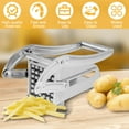 thumbnail image 5 of Retrok French Fry Cutter Stainless Steel Potato Chipper Fast Cutting Potato Chip Cutter with 36/46 Holes Blades Manual Food Slicer Dicer Multifunction Vegetable Fruit Chipper (Silver), 5 of 11