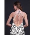 thumbnail image 2 of Bimba Robe Longue Dos Nu Géométrique Décontractée pour Femmes Robe de Plage Imprimée-Petite, 2 of 6