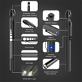 thumbnail image 2 of 2Pcs Rechargeable Pen Lights with Pupil Gauge & Ruler, LED Penlights for Nurses Doctors, Echargeable, Warm/White Light, 2 of 8