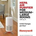 thumbnail image 4 of Honeywell Designer Series Air Purifier for Home, 190 Sq ft, HEPA filter, White, Smoke, Pollen, Dust Reducer, 4 of 11
