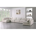 thumbnail image 2 of Maklaine Contemporary Cream Velvet Standard Modular Sectional Sofa, 2 of 3