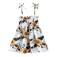 thumbnail image 4 of Robe Fille Bébé Été Imprimé Floral Robe à Bretelles Légère Décontractée avec Attaches Réglables pour Plage Robe Bébé Blanche 2 Ans-3 Ans, 4 of 4