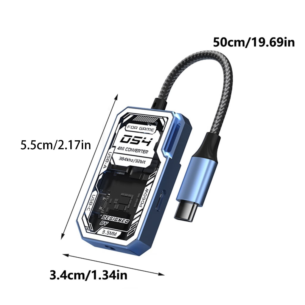 Tizuqe Fast Speed USB C Hubs Transparents 4 Port Adapter Universal Compatibility Plugs Play Travel Use