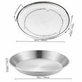 thumbnail image 3 of Miwamany Stainless Steel Round Frying Drain Rack with Filter Mesh, 2-in-1 Oil Draining Pan Tray for BBQ Grilling Roasted Snack Serving, Rust-Proof Kitchen Camping Outdoor Cookware, 3 of 8
