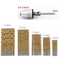 thumbnail image 1 of 50Pcs Titanium Coated Hss Mini Drill Bit 1-3Mm+0.3-3.4Mm Drill Chuck Adapter, 1 of 8