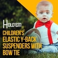 thumbnail image 7 of Hold’Em Suspenders and Bow Tie Set for Kids, Boys, and Baby Pre-tied Bow Tie - Purple 26", 7 of 7