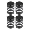 thumbnail image 1 of Tapas universales para vástago de válvula de neumático, cubiertas para vástago de válvula para coche, SUV, bicicleta, camiones, motocicletas, 17mm, aleación de aluminio, negro, 4 Uds., 1 of 1