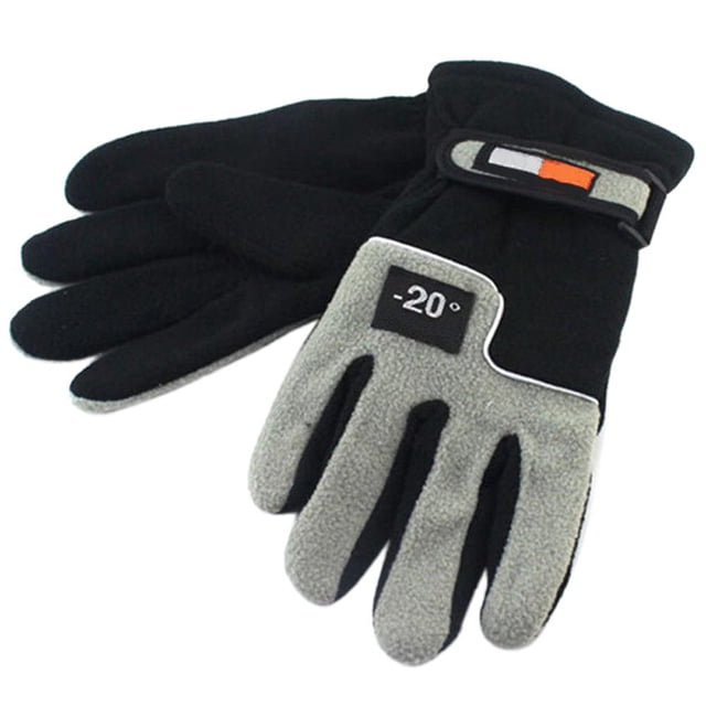 Guantes Forro Polar Guantes Ciclismo Guantes Moto Guantes Cálidos Y Resistentes Al (negro)